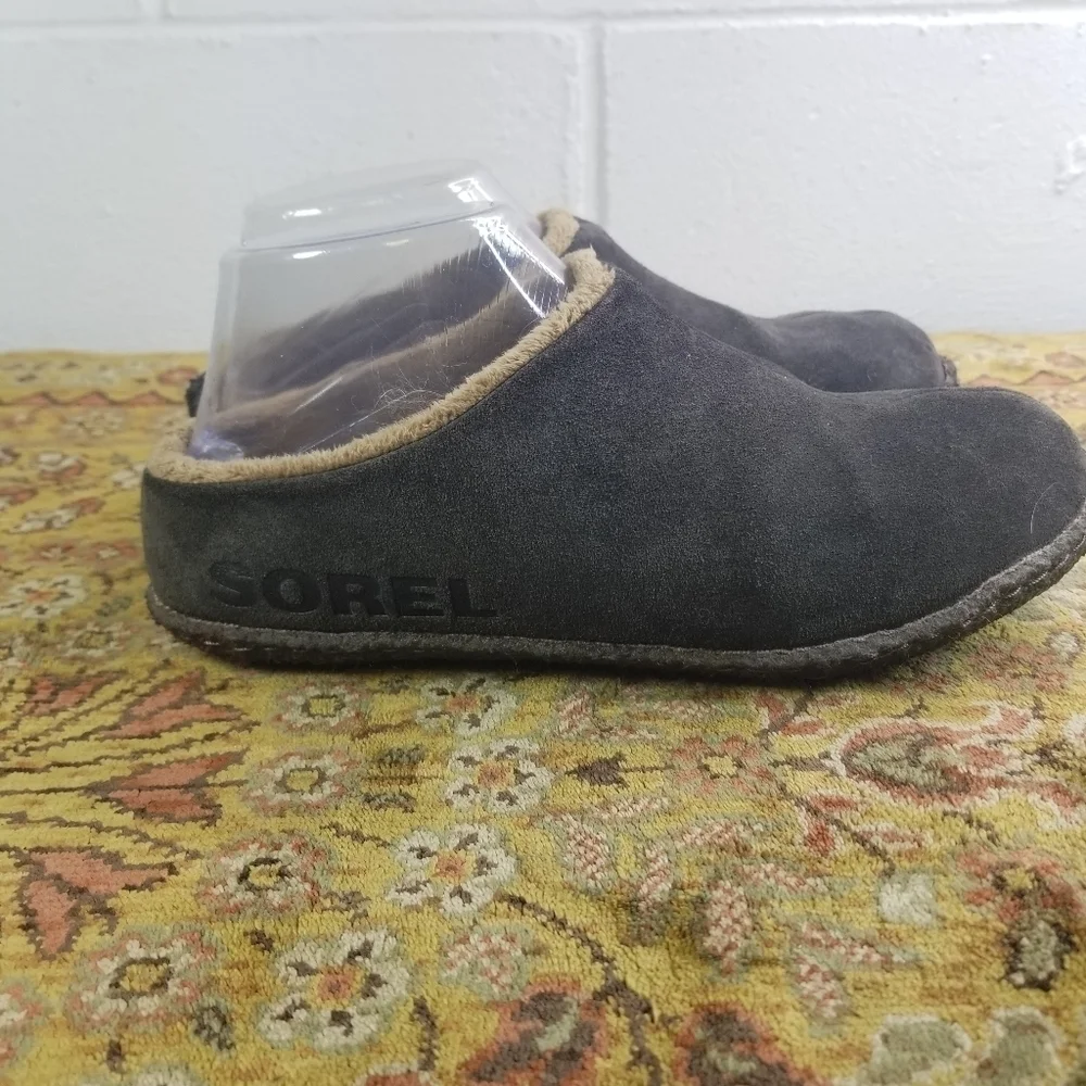 Sorel Lanner Ridge II fleece suede mule slipper womens 7 kids 5